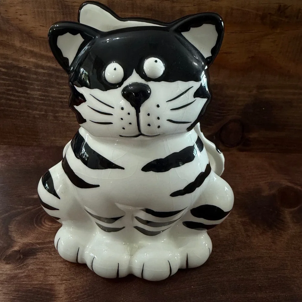 VTG 3pc Burton+Burton Chester Cat & More Salt Pepper Shakers Napkin Holder Timer